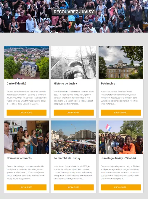 Ville de Juvisy - Vue de la page services